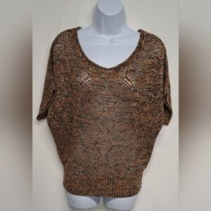 Love Culture S/M Knit Short Sleeve Batwing Top Fall Excellent Condition